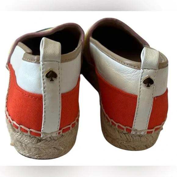 Kate Spade Leena Rainbow Striped Lace up Espadrilles Platform Flats Size 8 M - Picture 6 of 11